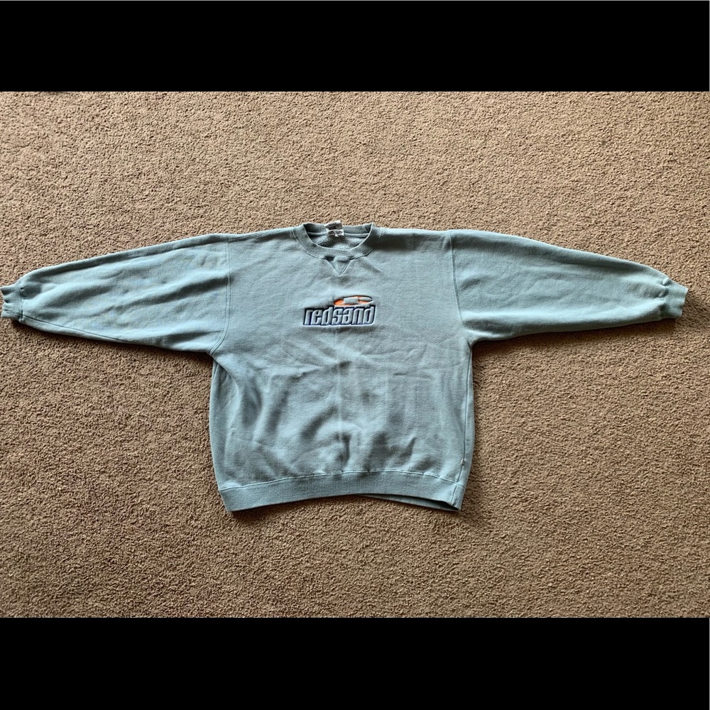 *Vintage* 80s-90s Redsand Light Blue Crewneck; Marked XL, fits closer to L